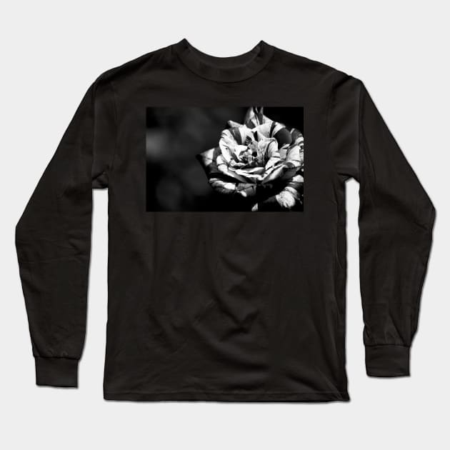 Different but beautiful, black and white rose flower photography Long Sleeve T-Shirt by KINKDesign